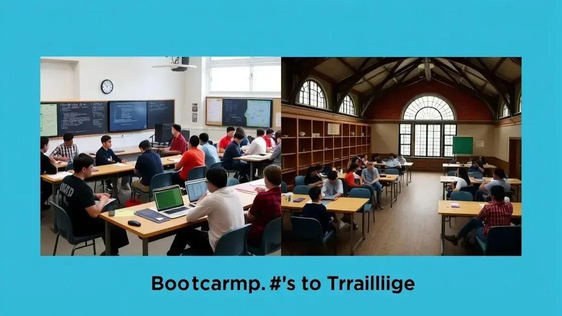 How bootcamps compare to traditional education