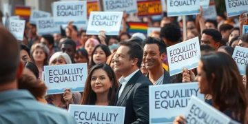 Elon Musk spotted at equality-focused rally