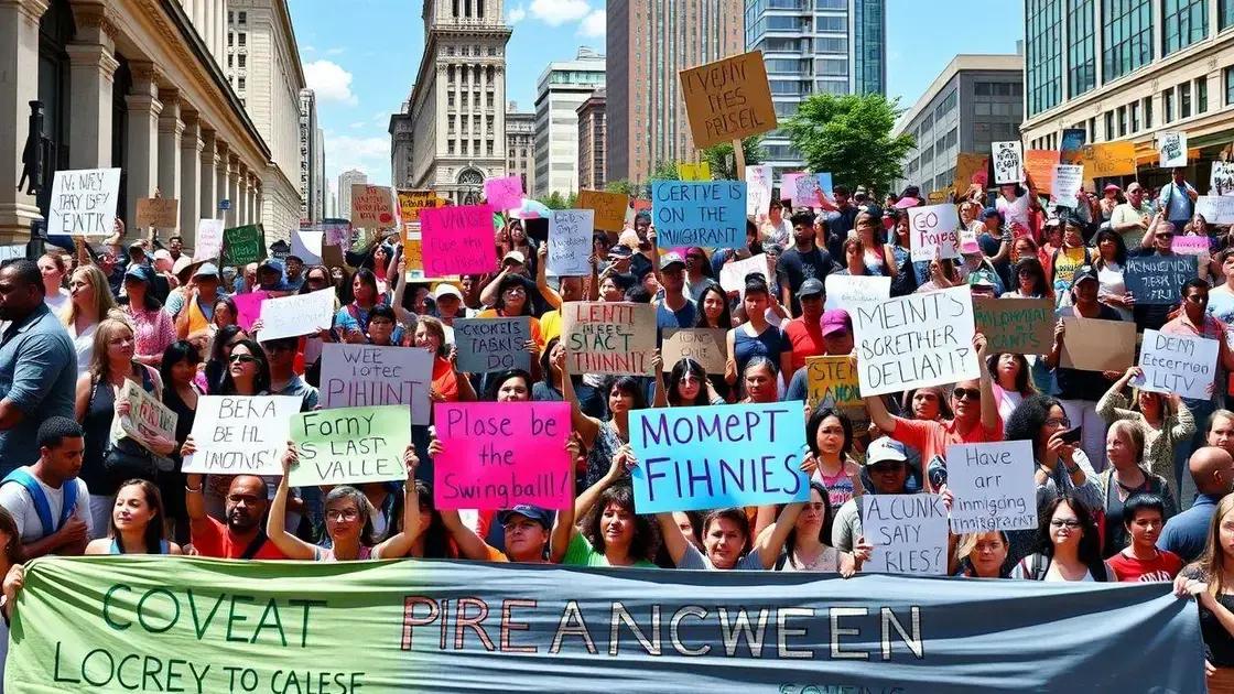 Key events and milestones in recent immigration protests