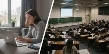 Student comparing online vs traditional university degrees