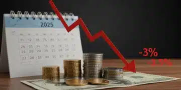 2025 Inflation: Your Personalized Financial Impact at 3.5% Illustration of 2025 inflation eroding money value