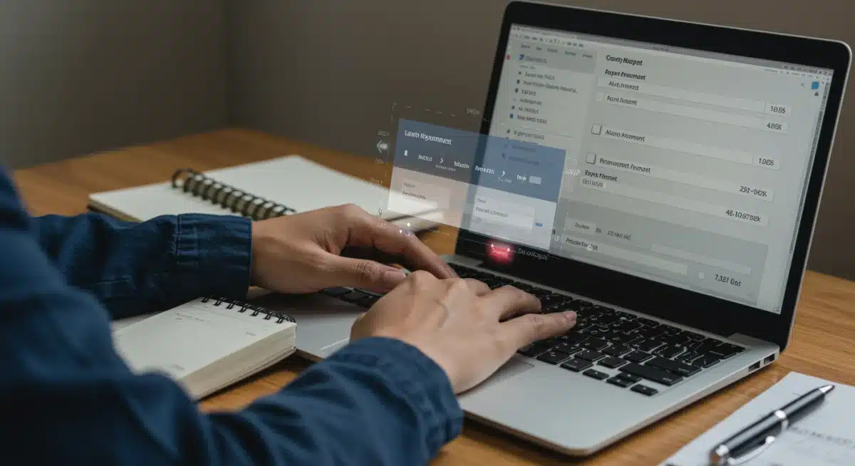 Person calculating student loan repayment options on a laptop