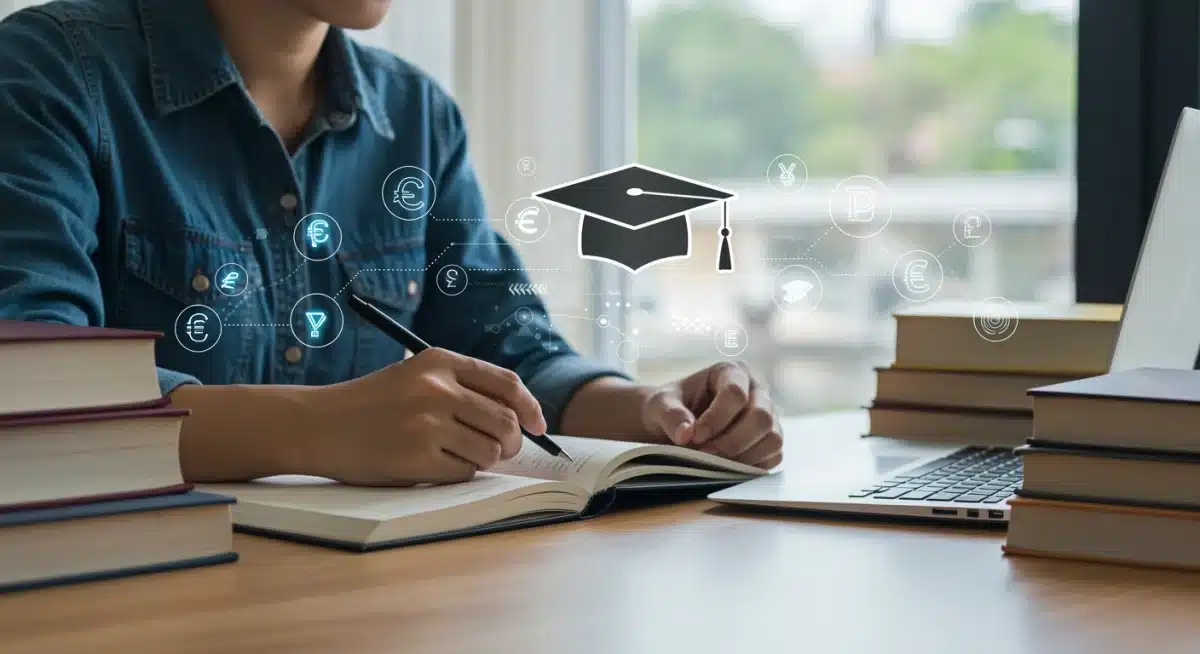 Student studying to represent investment in education and tax benefits