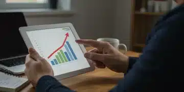 Person reviewing unemployment benefit information on a tablet, symbolizing financial resilience.