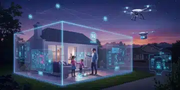 Futuristic smart home powered by 5G network in 2026
