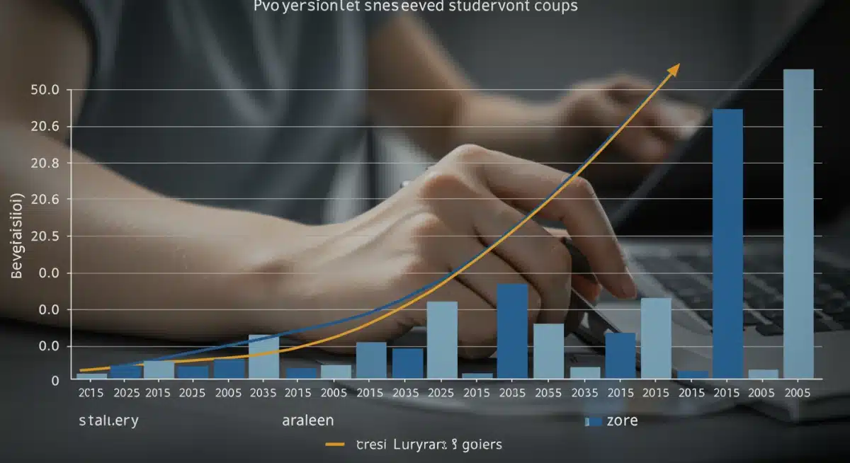 Graph illustrating narrowing student performance gaps
