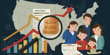 Economic graph showing rising inflation and cost of living in the USA for 2026.