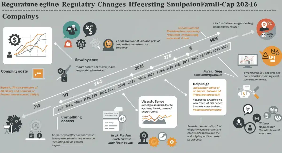 Infographic detailing the timeline and key aspects of new SEC regulations for small-cap companies in 2026.
