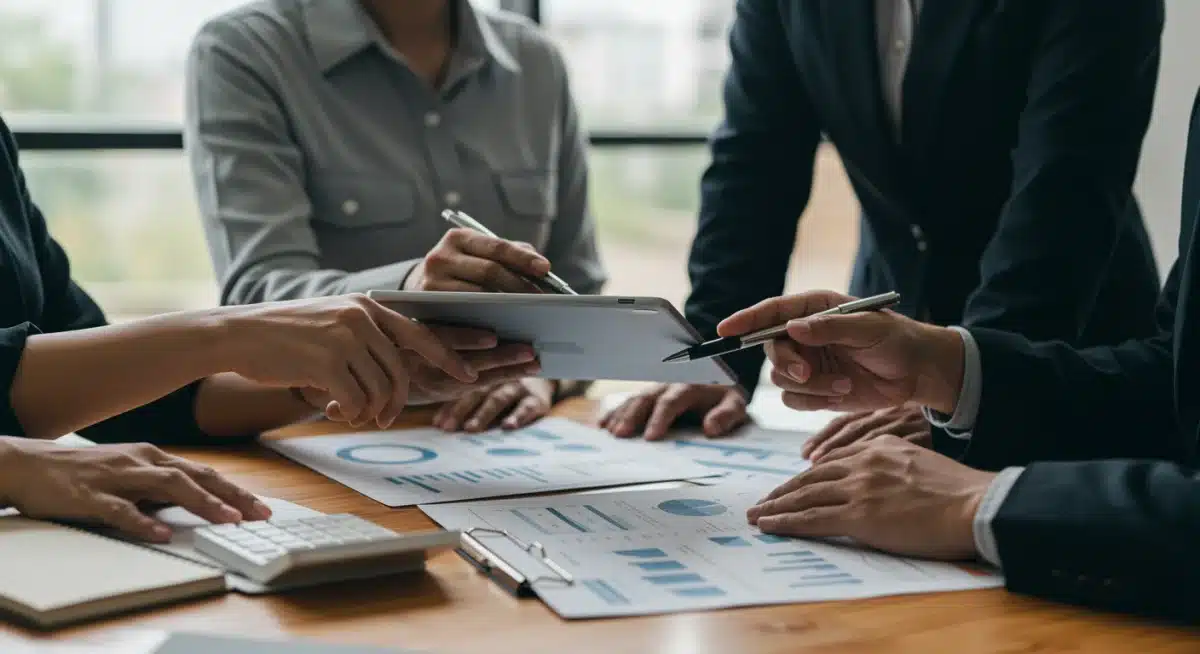 Small business owners reviewing financial documents and strategizing for 2026 tax planning and growth.