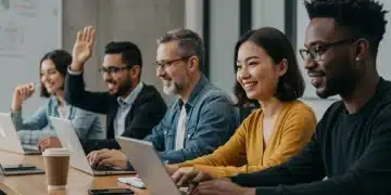 Adult learners engaged in an efficient online degree program