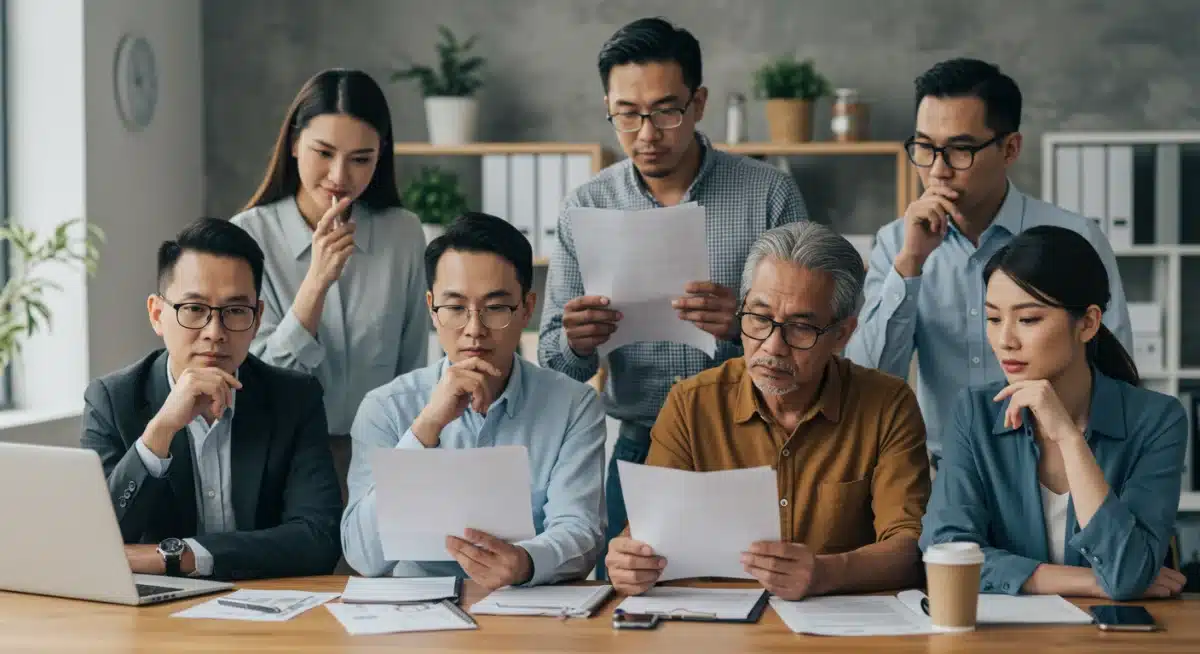 Diverse individuals reviewing tax documents for 2026 changes