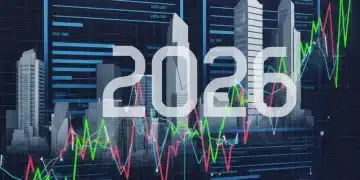 Financial charts and corporate buildings representing 2026 corporate tax changes and their stock market impact.