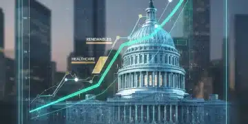 Stylized representation of the 2026 Federal Budget's economic impact on investment sectors.