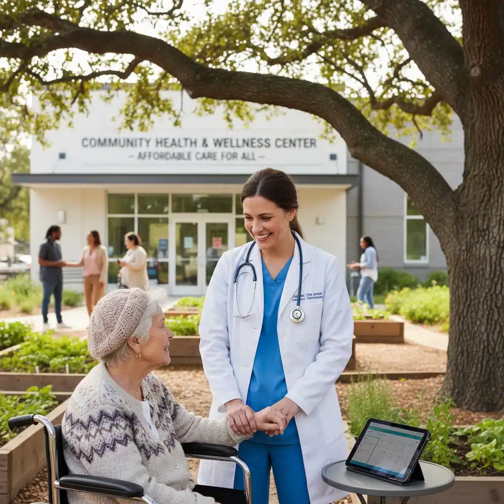 Healthcare professional interacting with patient, symbolizing improved access and care.