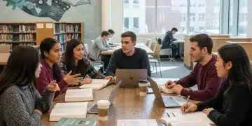 Diverse college students studying, representing higher education act impact