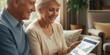 Older couple reviewing 2026 QCD changes on a tablet for charitable giving