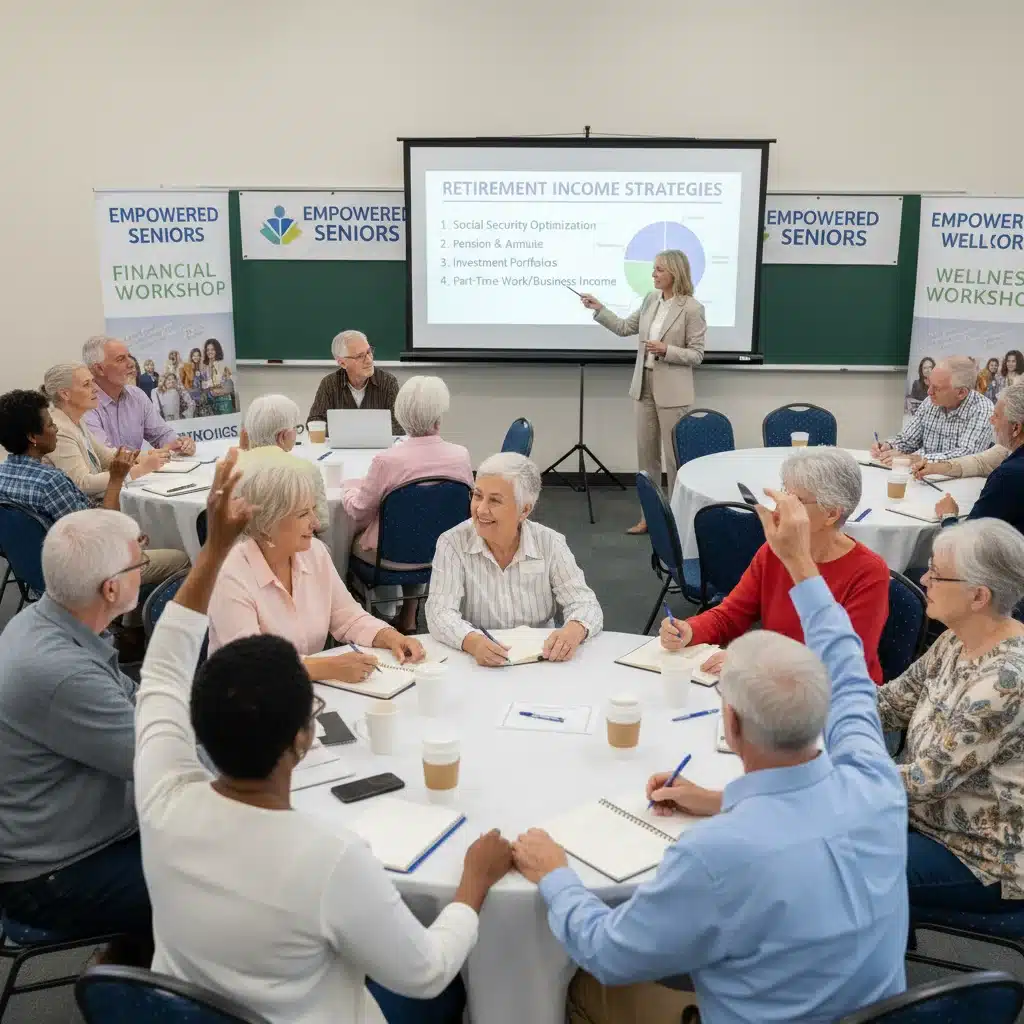 Retirees attending seminar on maximizing Social Security benefits