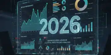 Digital dashboard showing 2026 robo-advisor performance data and investment insights for U.S. investors.