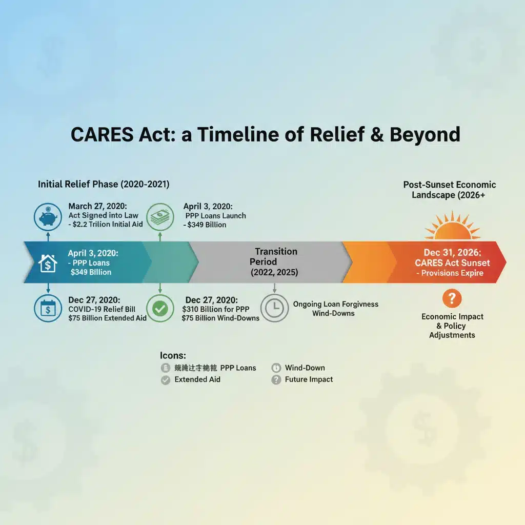 Timeline of CARES Act provisions and 2026 sunset
