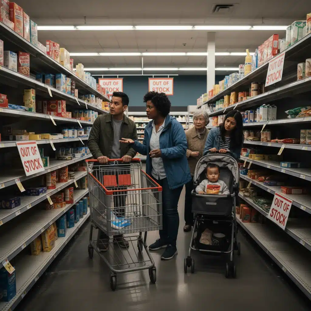 Consumers facing empty supermarket shelves due to supply chain issues