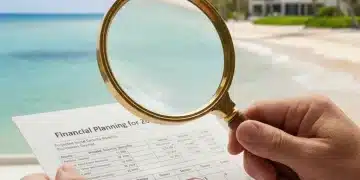 Hands holding a magnifying glass over a Social Security document for 2026 planning