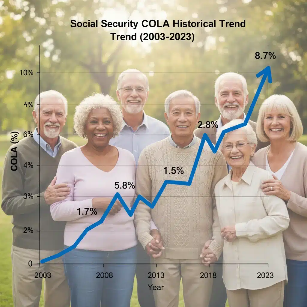 Historical Social Security COLA trends and their impact on beneficiaries